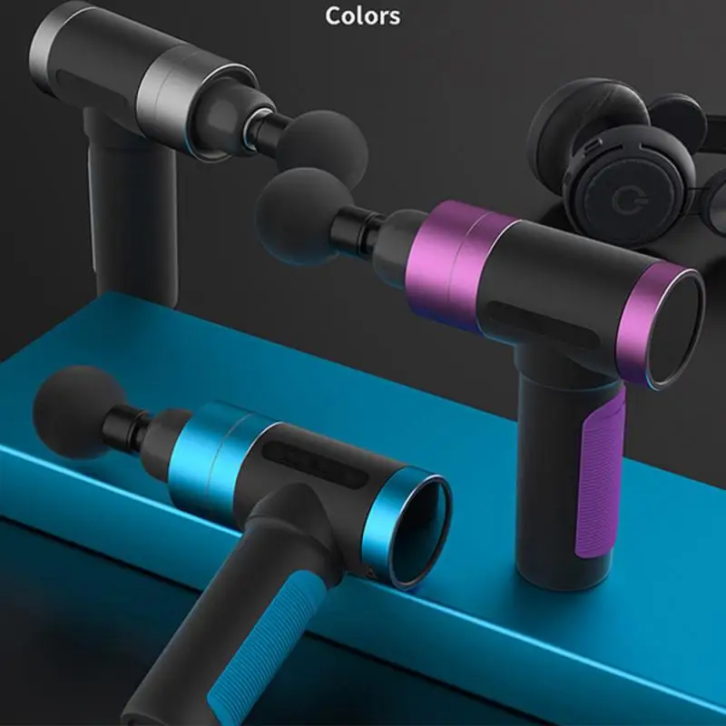 

Smart Touching 3 Colors Massage Gun Percussion Massager Muscle Vibration Relaxing Therapy Deep Tissue Massage USB Charging