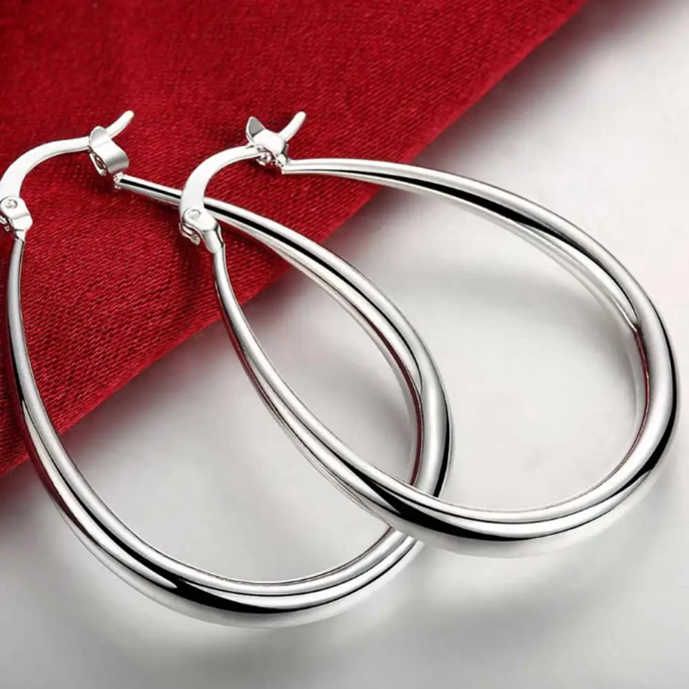 SIPENGJEL модные геометрические овальные серьги кольца в европейском и американском