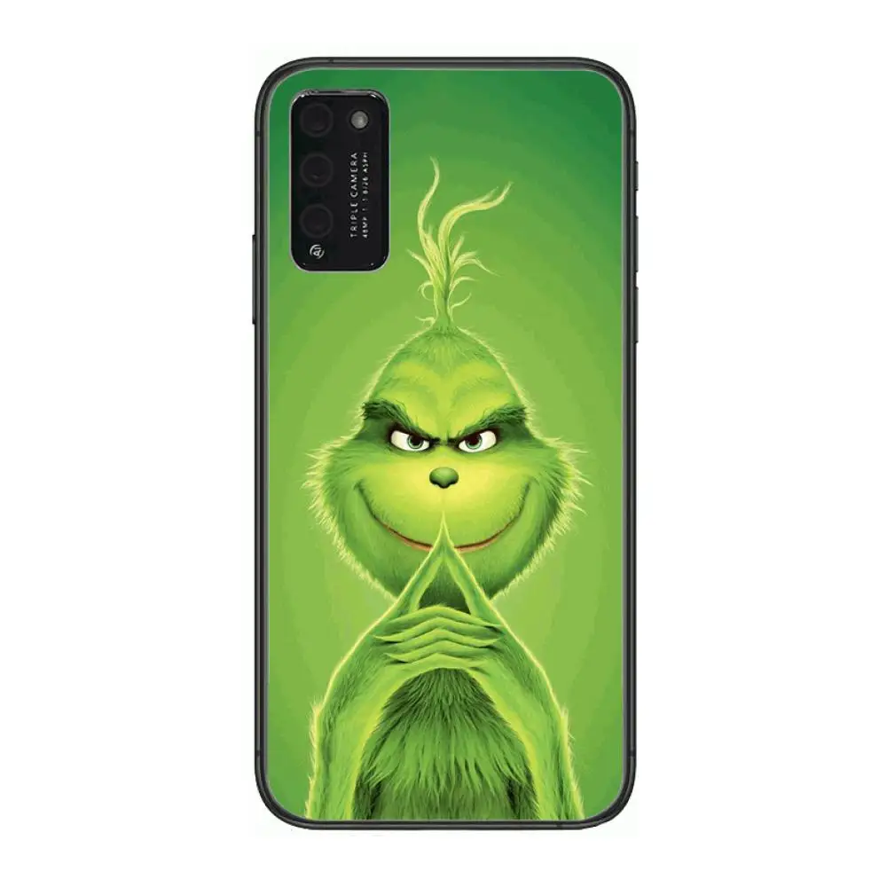 

Grinch Christmas Case Clear Phone Case For Huawei Honor 10 20 30 9 X Pro Lite V 5G RU Black Etui Coque Hoesjes Comic Fashion