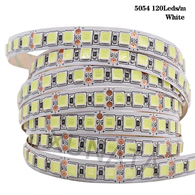 5054 120Leds W 5 м/лот DC12V SMD5050 5054 2835 Светодиодные ленты веревка лента 300 светодиодный 1200 светодиодный Водонепроницаемый гибкий светодиодный лента светильник домашний Декор Светильник - Испускаемый цвет: 5054 120Leds W
