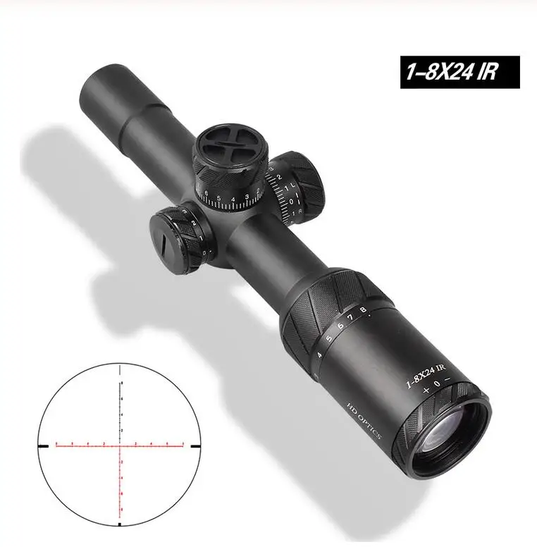 

Original T-Eagle ED 1-8x24 IR Tactical RiflesScope for AirRifle sniper hunting Optics sight Illuminate Riflescope for Shooting