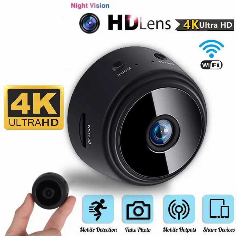 

A9 PRO Mini Camera 4k Smart Home IP Camera Night Version Micro Cam Ultra HD Voice Video Recorder Wireless Security Wifi Camera
