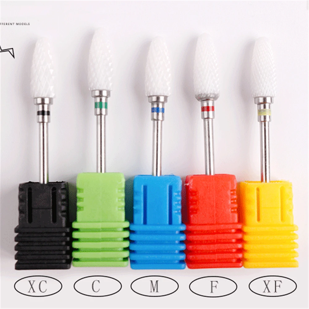 

Bullet Corn Shape Ceramics Electric Grinding Head Cuticle Nail Drill Bits Manicure Art Equipment Tool Kit Nails Accesoires