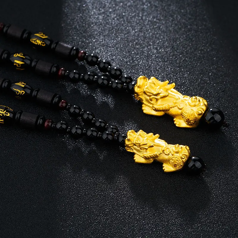 

Necklace Pendant Jewelry Lucky and Evil Transfer Beads Gold-plated Jewelry Couple Beaded Sweater Chain Jewelry
