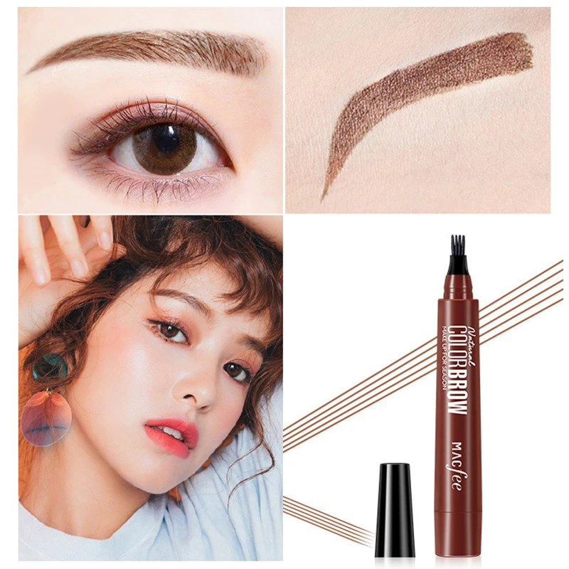 1 шт. Водостойкий карандаш для бровей с вилочным наконечником стойкий тонкий
