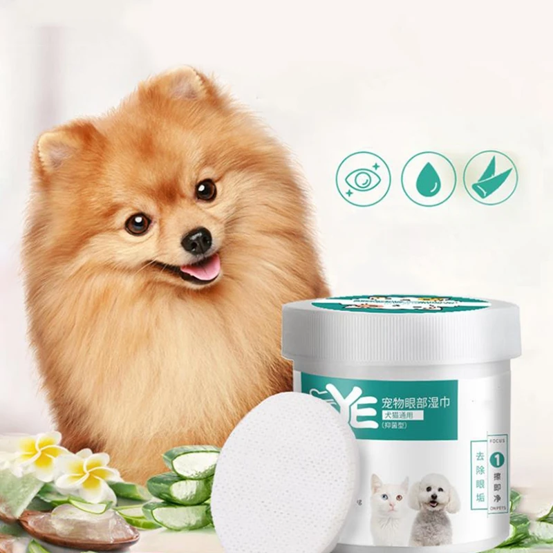 

130 PCS/A Lot Pets Dogs Cats Wipe Pet Eye Wet Wipes Dog Cat Tear Stain Remover Pet Eye Grooming Wipes Pet Grooming Supplies Pets