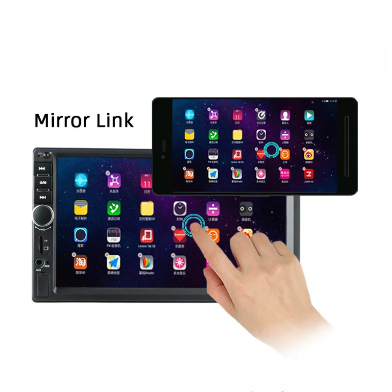 2 din Автомобильный Радио мультимедийный плеер 7 дюймов HD Bluetooth MP5 Аудио Видео