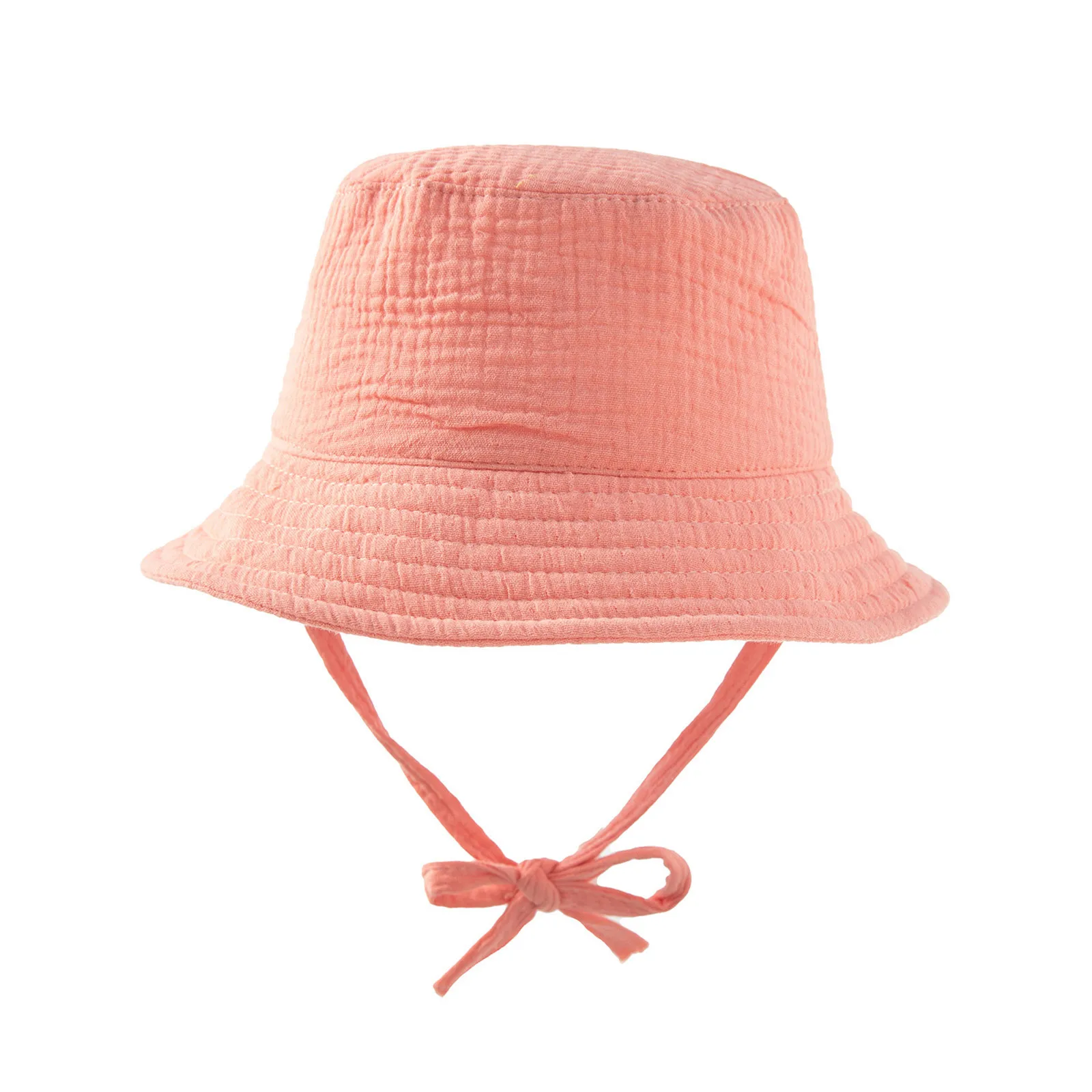 

Kids Baby Girls Bucket Hat Summer Ribbde Solid Sunscreen Sunshade Hat Beach Sun Hat Multicolor Enfant Baby Accessories