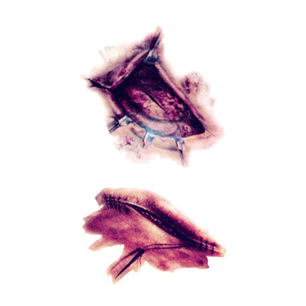 Хэллоуин шрам Временные татуировки Стикеры зомби вечерние поставки Косплэй