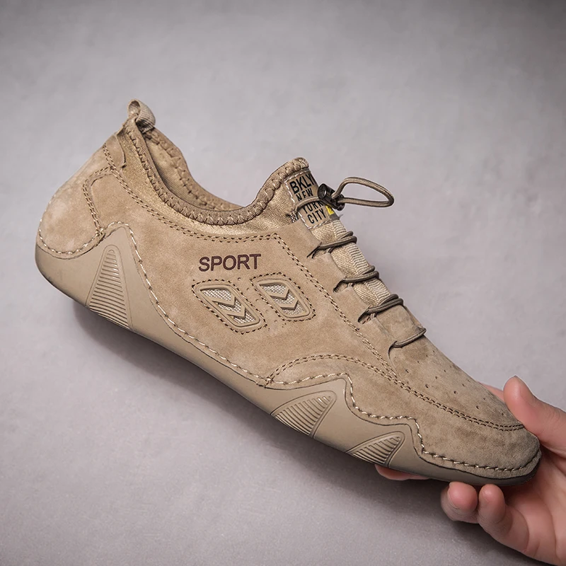 

Suede Leather Octopus Men Shoes Flats Breathable Casual Shoes Loafers Quality Outdoor Walking Shoes Men Zapatos Hombre