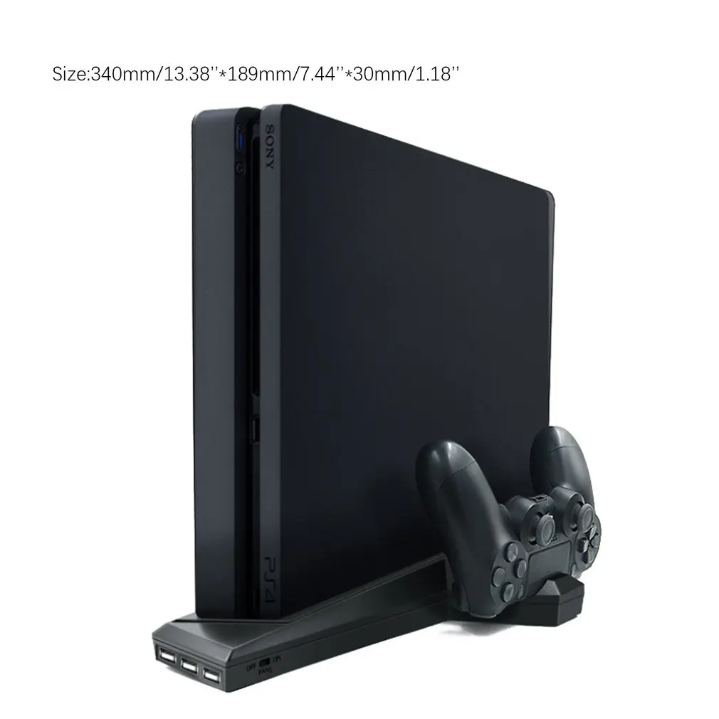 Вертикальная подставка с охлаждающим вентилятором для PS4/PS4 Slim/PS4 Pro зарядная