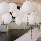 Красивые Свадебные Воздушные шары 510121836 дюймов круглый, из латекса Мини Jumbo белый арка для воздушных шаров украшения Baby Shower вечерние поставки
