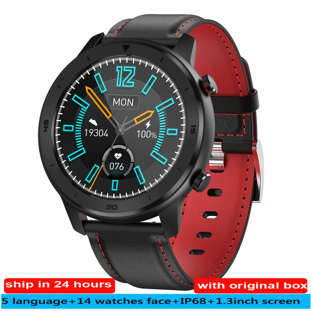 leather red DT78 Смарт-часы для мужчин фитнес-трекер для женщин беспроводные устройства IP68 Смарт-часы пульсометр наручные часы KSR914 Смарт-часы VS DT98 - Цвет: leather red