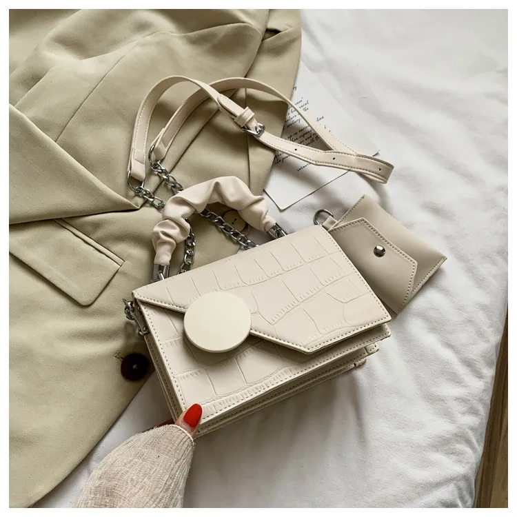 

Luxury Top-handle Pu Leather Bag For Women Stone Pattern Lock Flap Handbag Ladies Fashion Style Crossbody Shoulder Bag 2020 New