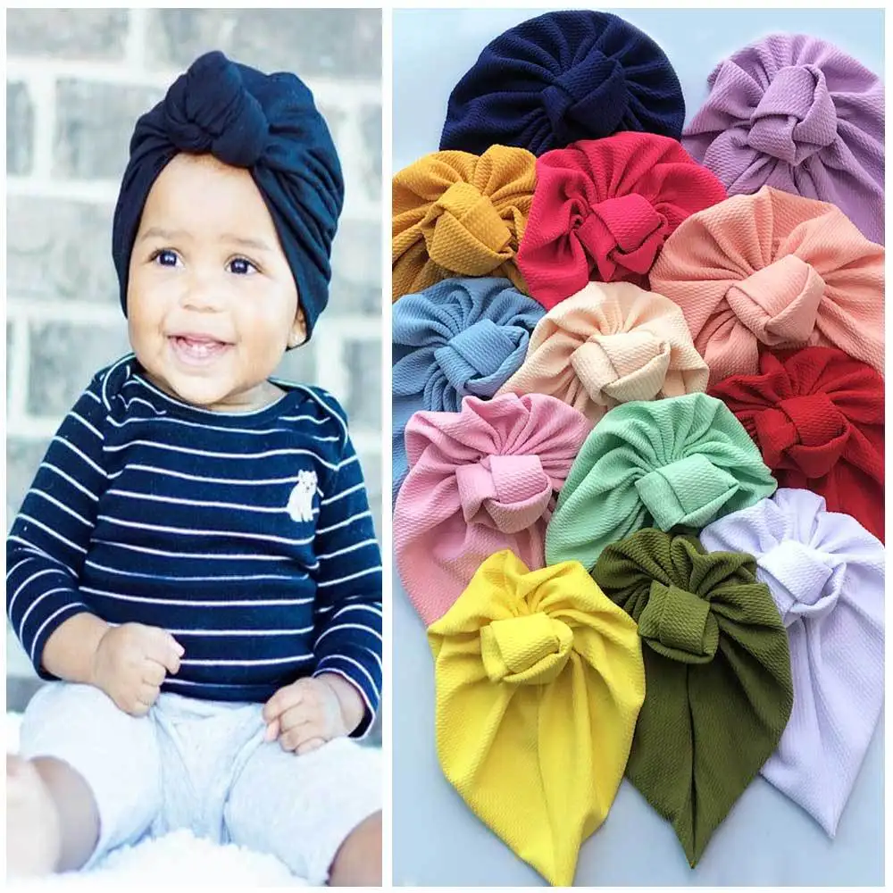 

Lovely Knot Baby Hat Soft Cotton Baby Girl Hat Turban Infant Toddler Newborn Baby Cap Bonnet Headwraps Kids Hat Beanie