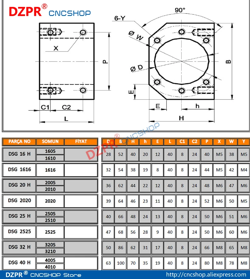 1 шт. RM1605 RM1610 SFU1604 SFU1605 SFU1610 держатель кронштейна винтовой гайки CNC|cnc frees|cnc holdercnc sfu1610 |