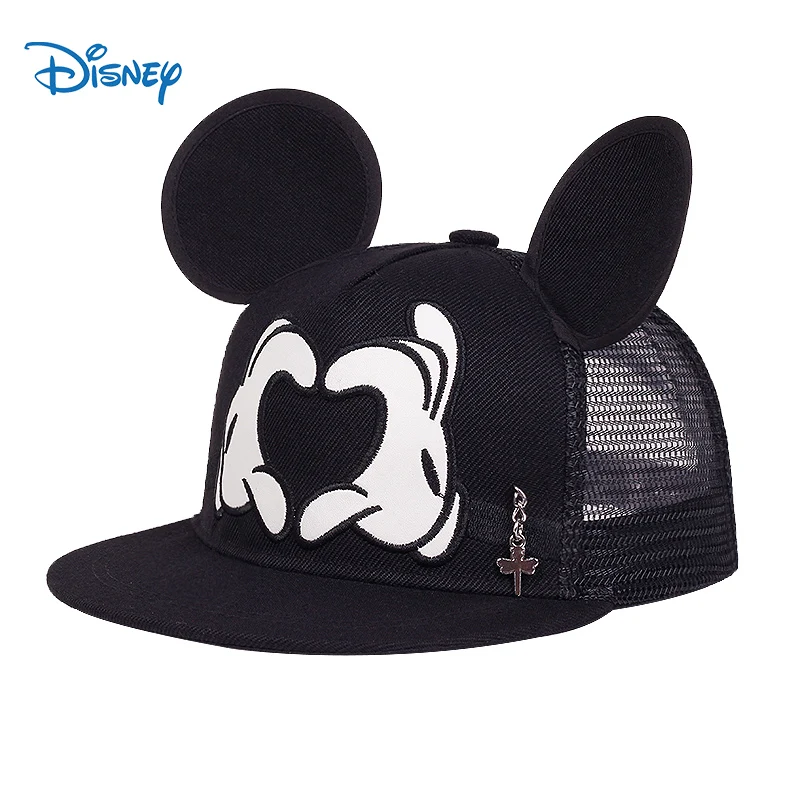 Berretto da Baseball per bambini Disney Cartoon Mickey bambini ragazzi ragazze orecchie carine amore cappello a tesa piatta cappello Snapback cappello da sole cappello da esterno