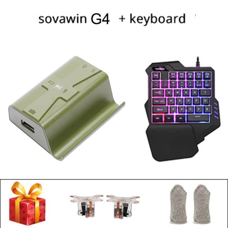 G4 with keyboard Sovawin G4 PUBG контроллер мобильный контроллер Bluetooth игровая клавиатура мышь конвертер проводной телефон геймпад Android для iPhone - Цвет: G4 with keyboard