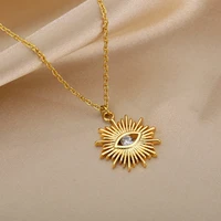 fashion lucky evil eye necklaces for women zircon pendant chain choker wedding punk jewelry daily accessories birthday gift