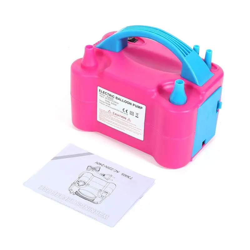 

Balloon Air Pump 110V/220V Electric High Power Two Nozzle Air Blower Balloon Inflator Pump Fast Portable Inflatable Tool EU HWC