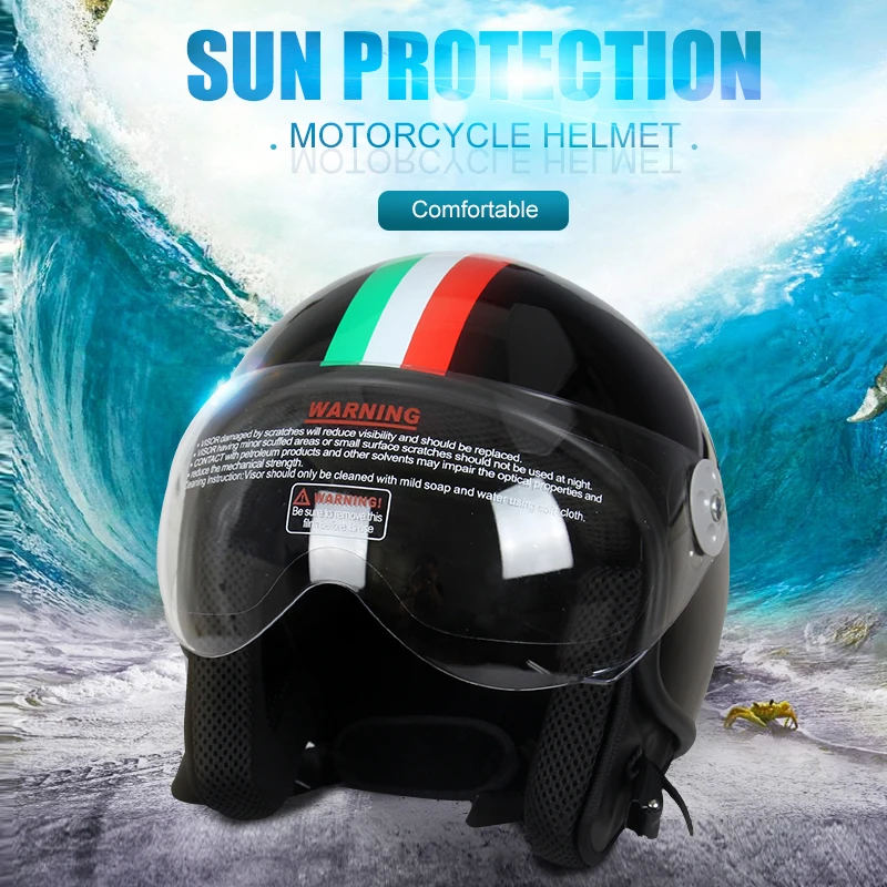 

Motorcycle Retro Helmet Men And Women Motorcycle Helmet 3/4 Retro Helmet