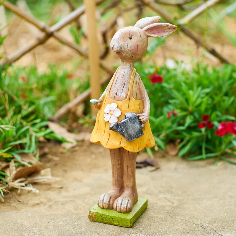 Rabbit decoration resin animal desktop living room outdoor courtyard garden balcony home furnishings |
