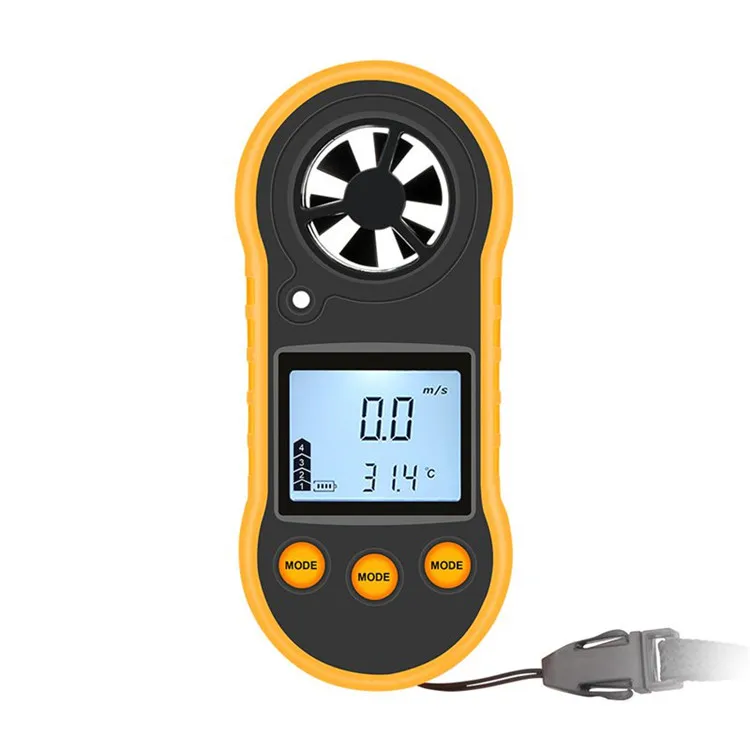 

30 м/с мини цифровой анемометр Anemometro ветер Скорость измерителем влажности и температуры ЖК-дисплей ручной скорости воздушного потока термом...