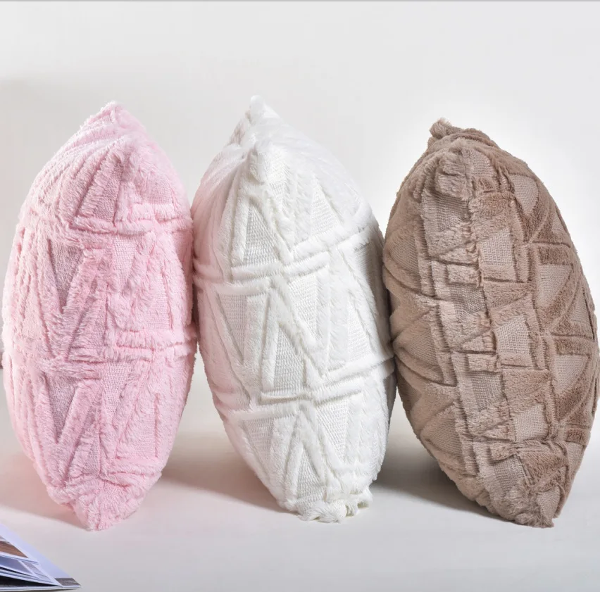 

Новый плед треугольник Мягкий Кролик плюшевый чехол для подушки твердый домашний декор диван наволочки для подушки офисная кровать Авто по...