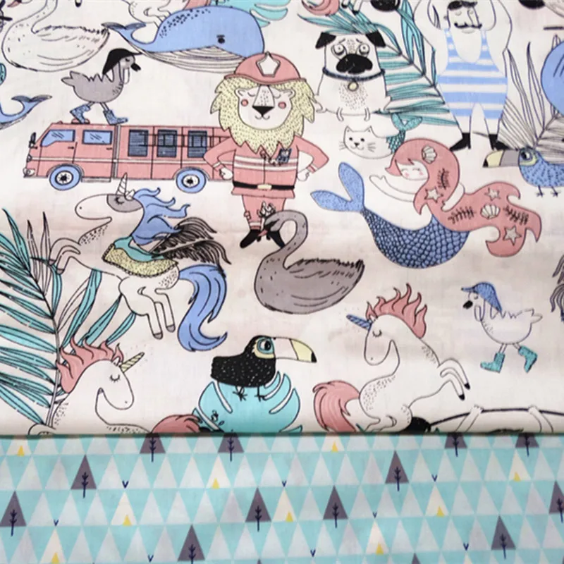 Хлопковая ткань с принтом лоскутное шитье стеганая для детей украшение дома