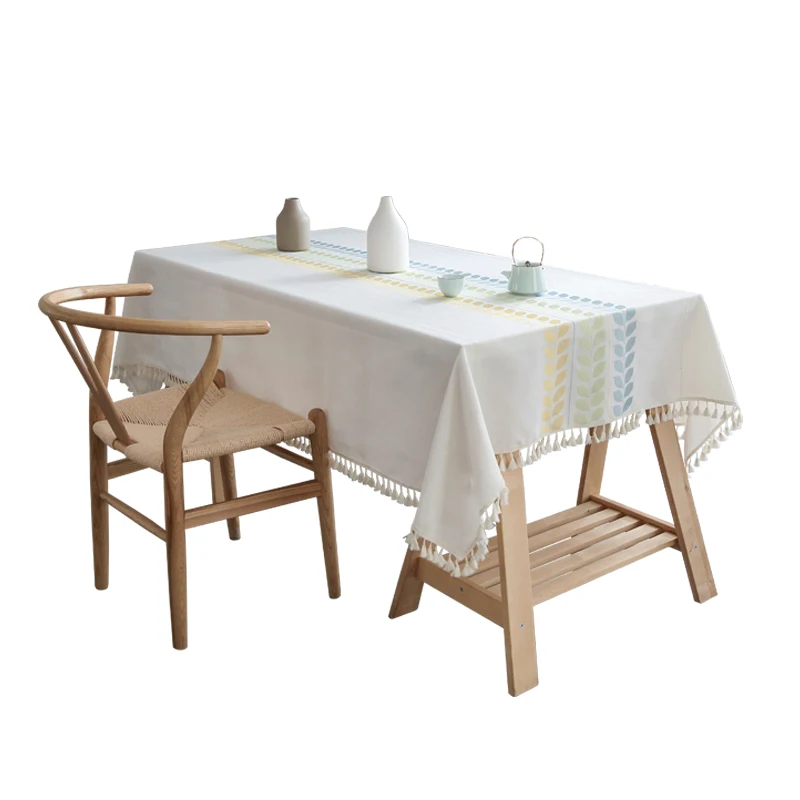 

Table Cloth Linen Washable Nordic Style Table Cover Waterproof Dining Table White Cotton Tapete