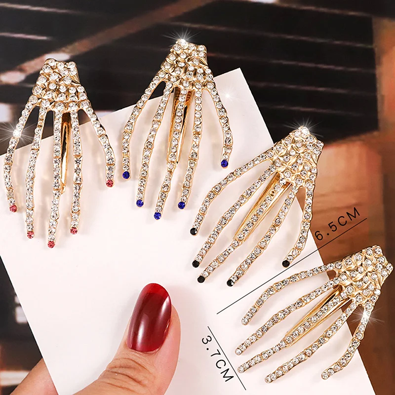 

1PC Punk Style Skull Claw Hand Bone Hair Clips Alloy Hairpins Headband Barrettes Bangs Side Clip Skull Claw Hairpin