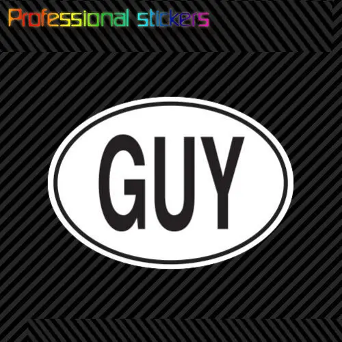 

GUY Guyana Country Code Oval Sticker Decal Self Adhesive Guyanese Euro Stickers for Motos, Cars, Laptops, Phone
