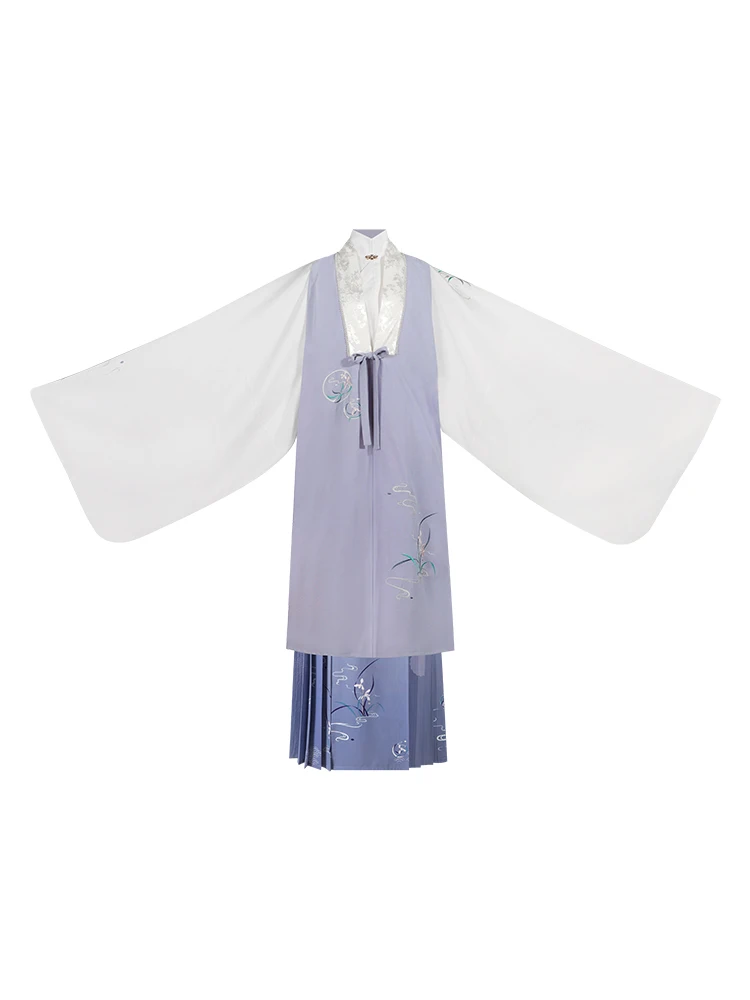 

New Ming Dynasty Long Robe For Women Chinese Traditional Fairy Princess Costumes Festival Classical Clothes Purple Hanfu