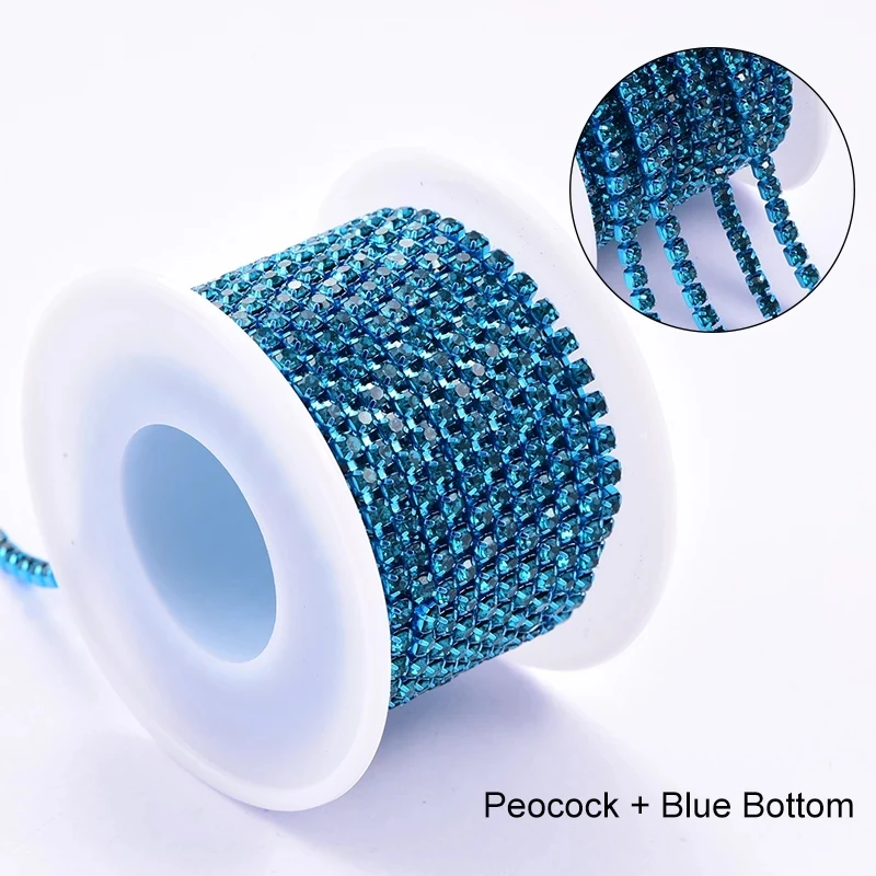 

New Color 10 yard Strass Rhinestone Chain Sew-On Diamond Glue-On Close Chains For DIY sew on Garment DIY Design A97