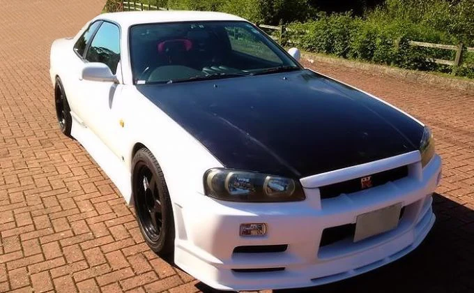 Для Nissan Skyline R34 Type-R URAS Type-2 фиберглассовая капотная губа FRP Накладка на капот из стекловолокна набор обвеса для тюнинга дрифт-рейсинга на.