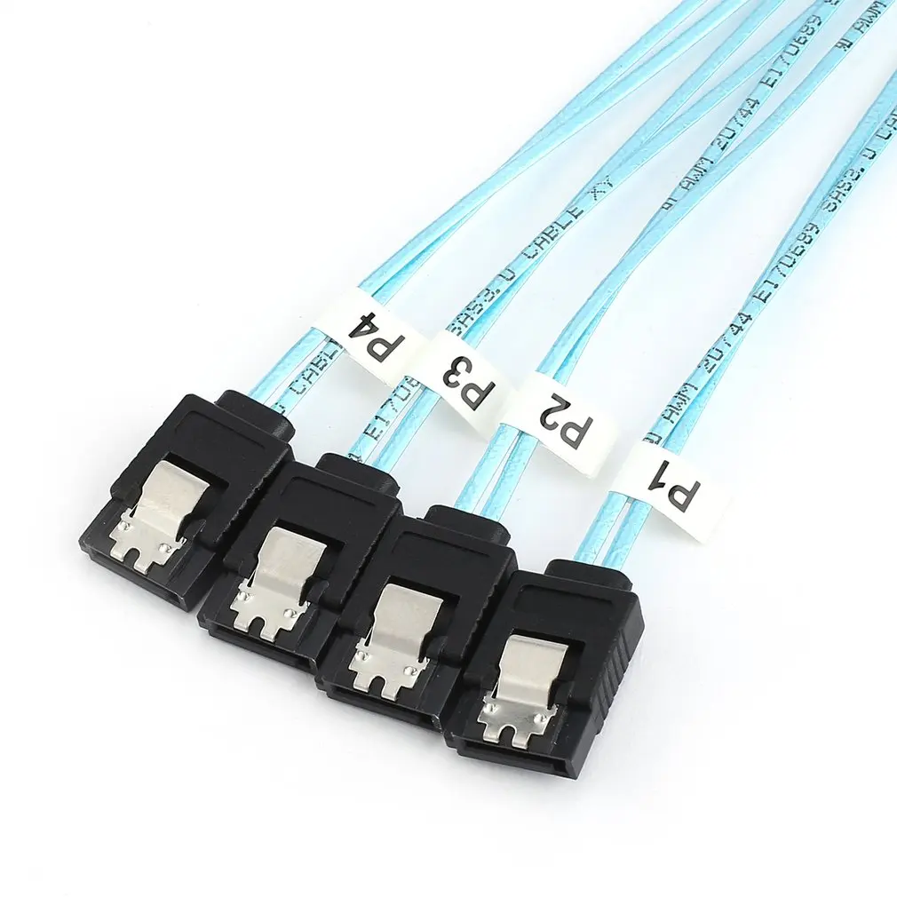 Mini SAS 4i SFF 8087 36P 36 Pin типа папа для 4 SATA 7 контактный разветвитель адаптер кабель 0 5 м