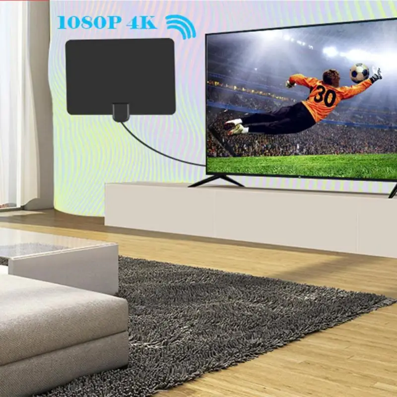 Антенна для цифрового ТВ 4K 25 дБ высокий HD 50 миль 4g усиление сигнала комнатная