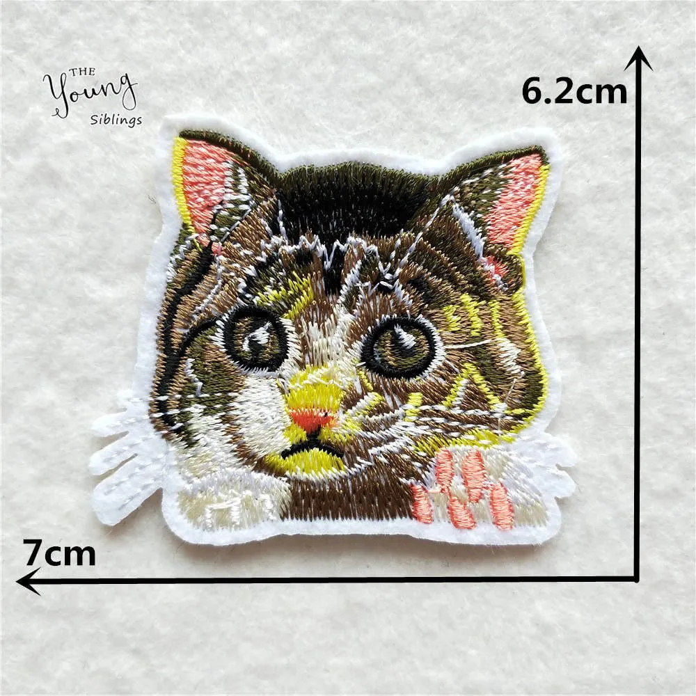 Вышивка в виде кота утюжок для шитья 1 шт. леопардовая пластырь исправление