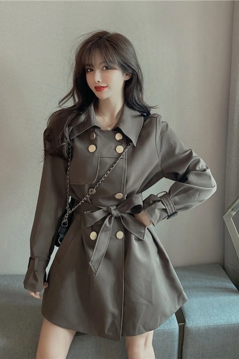 

Temperament Age Reduction Waistcoat Hong Kong Style Retro Fashion 2020 New Style Early Autumn Slim Long Sleeve Short Windbreaker