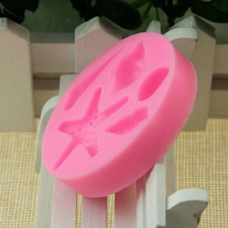 3D Морская звезда ракушка силиконовая формочка в виде животного инструменты для