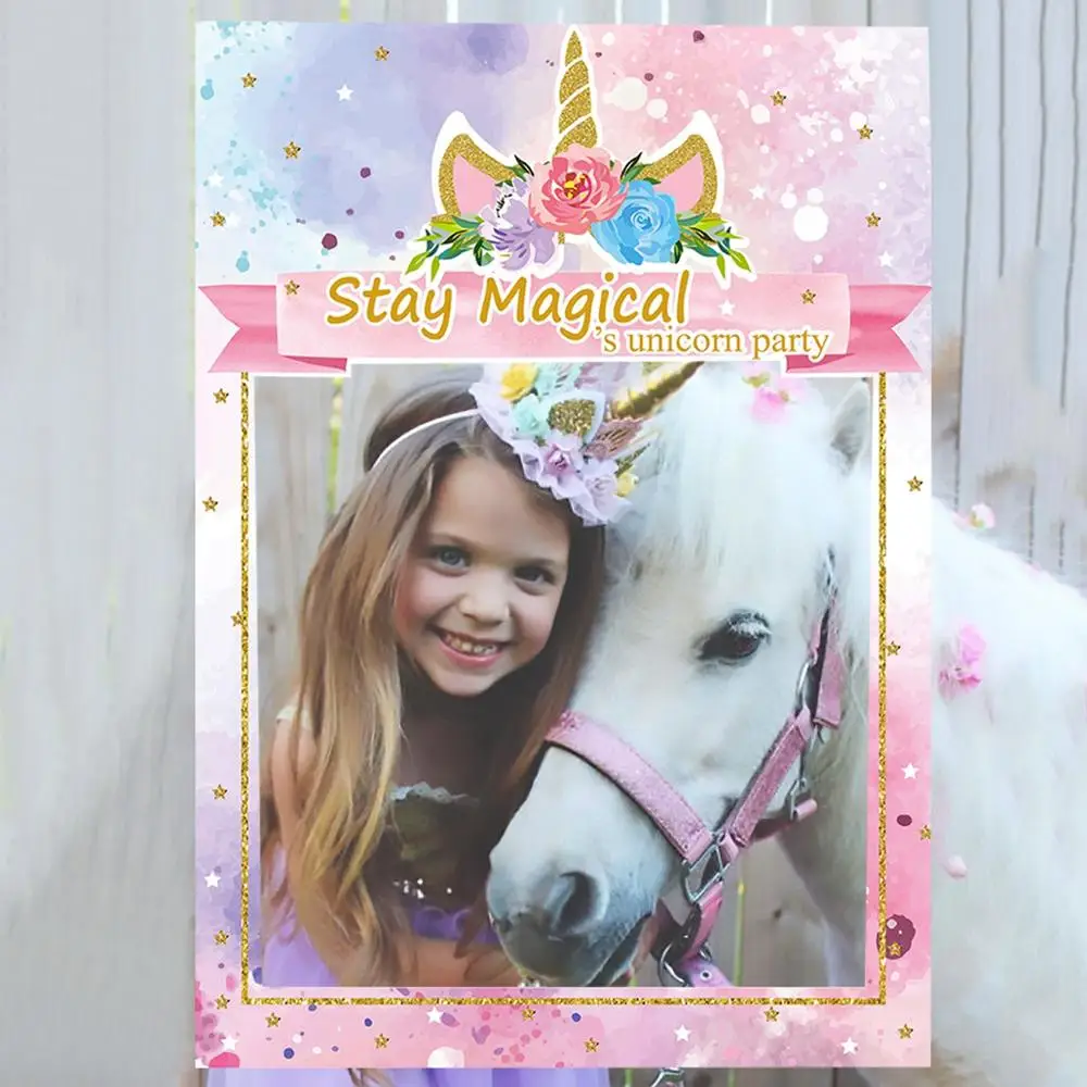 QIFU Единорог Декор одноразовая посуда мой маленький пони день рождения единорог