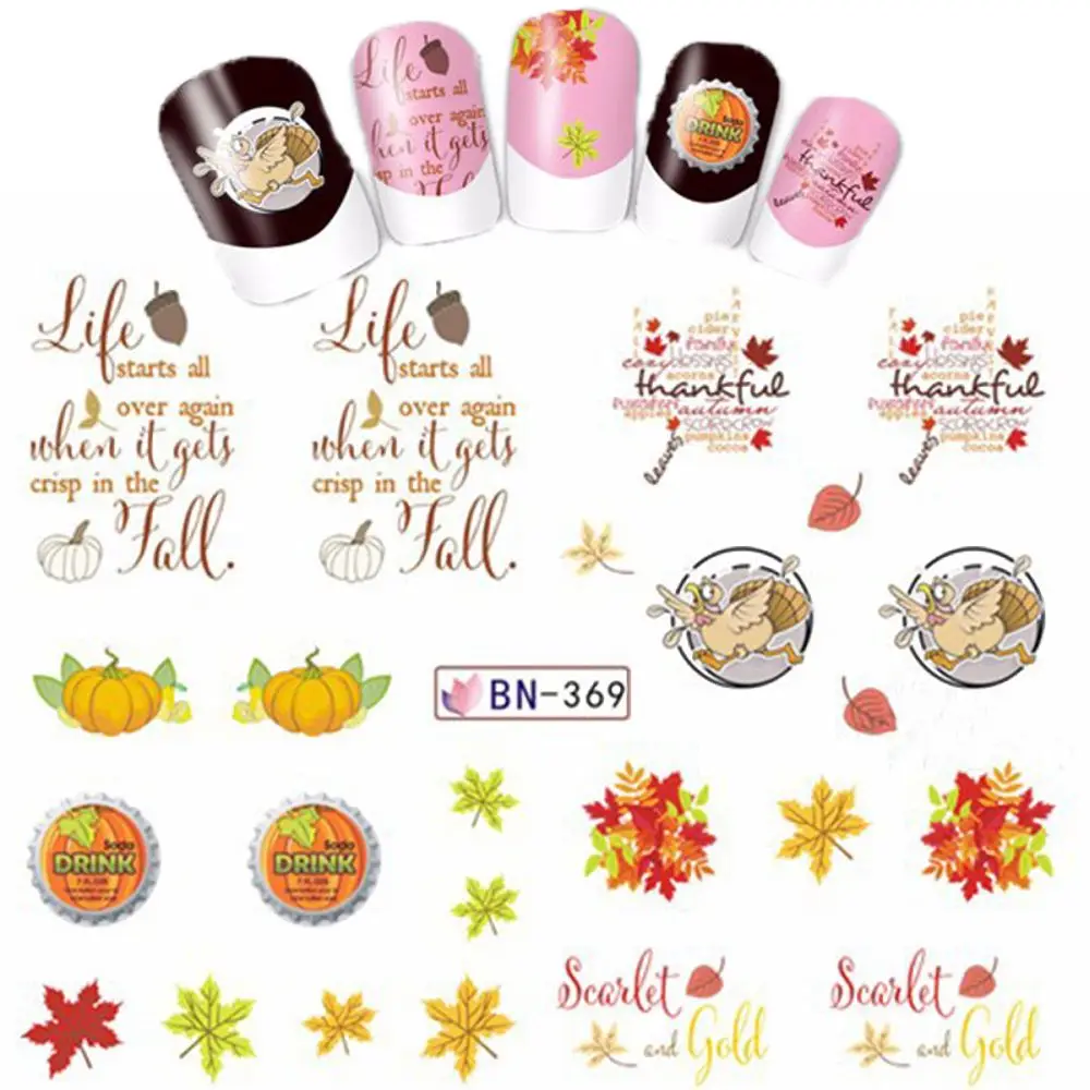 12 узоров Маргаритка на ногти художественные наклейки для переноса воды кленовый