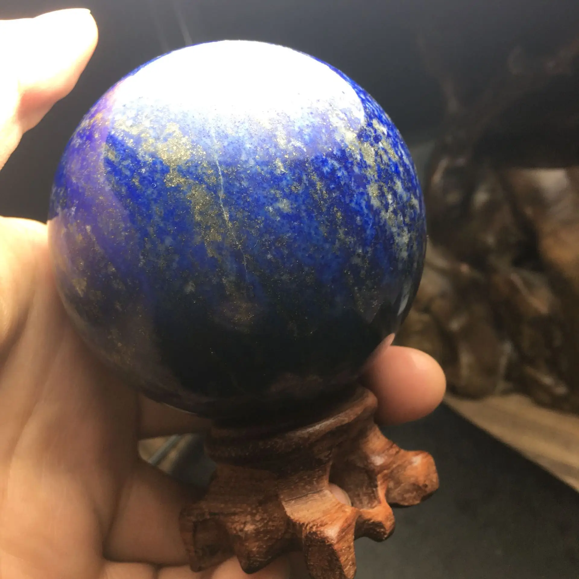 

45-50mm Natural Crystal Ball Mineral Lapis Lazuli Healing Sphere Healing Stone Large Crystal DIY Home Decoration Accessory