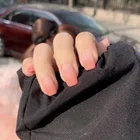 24 шт., сменные накладные ногти розового цвета, без клея