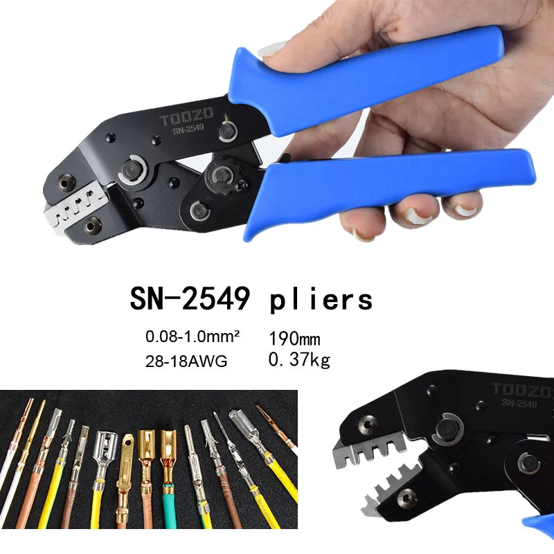 

Щипцы Alambre-electrodo de corte herramienta que prensa para Dupont 2,54/XH2.54/2,8/3,96/4,8 терминал 2510/5557-0,08 мм2 AW