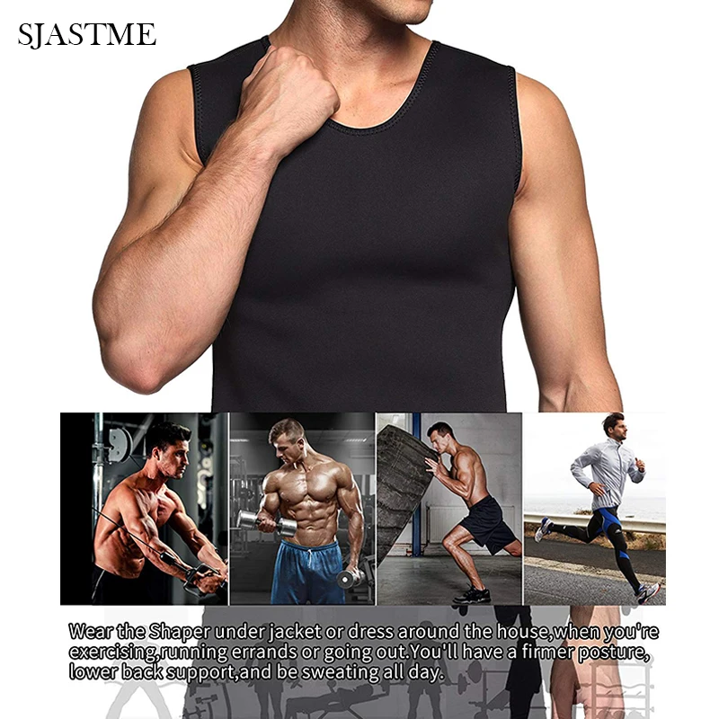 Мужская майка для похудения SJASTME топ из неопрена живота Abdo мужская Тонкая | одежда