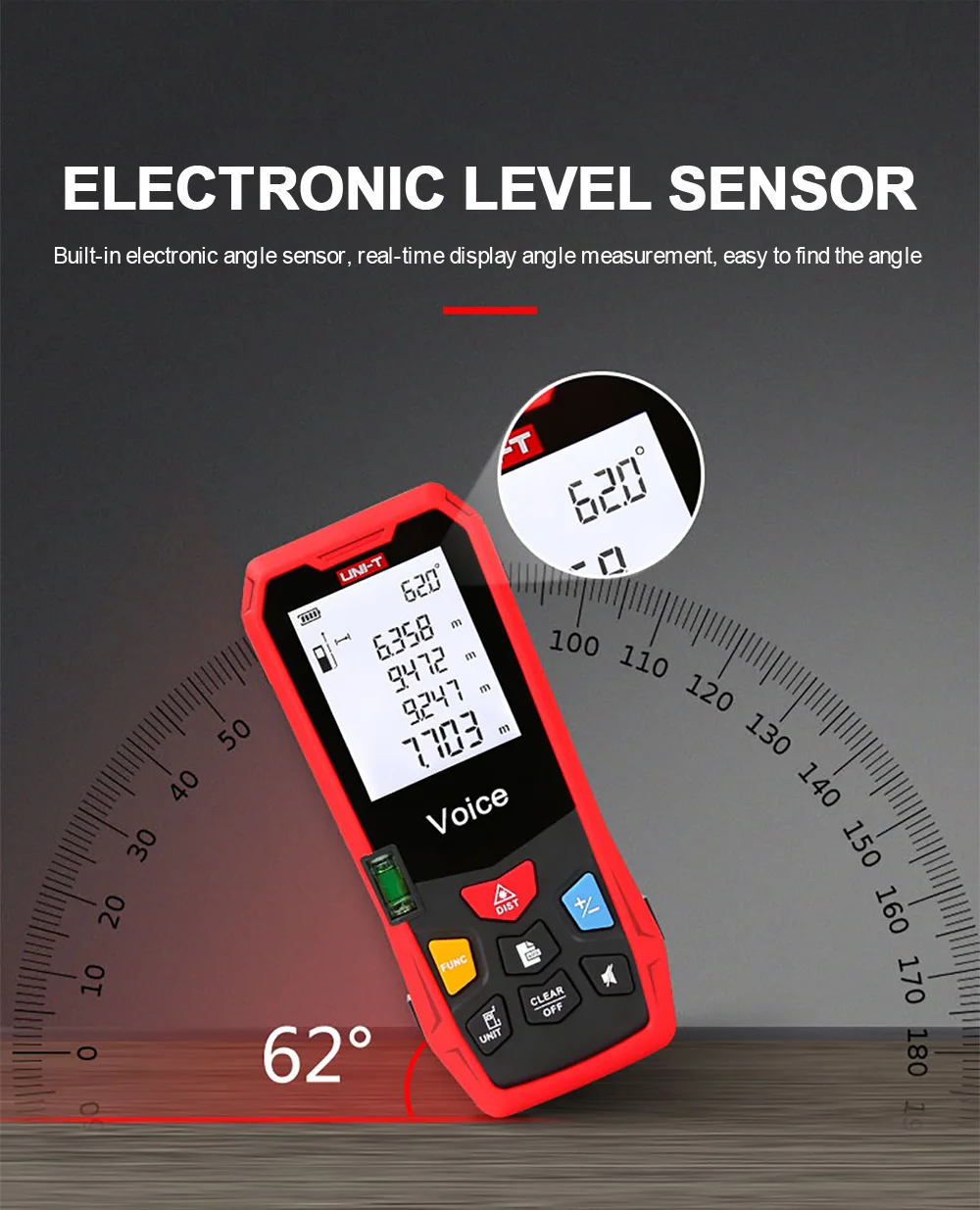 UNI-T Handheld Laser Rangefinder Distance Meter LM40 40M 50M 60M Medidor Laser Tape Build Measure Device Electronic Ruler