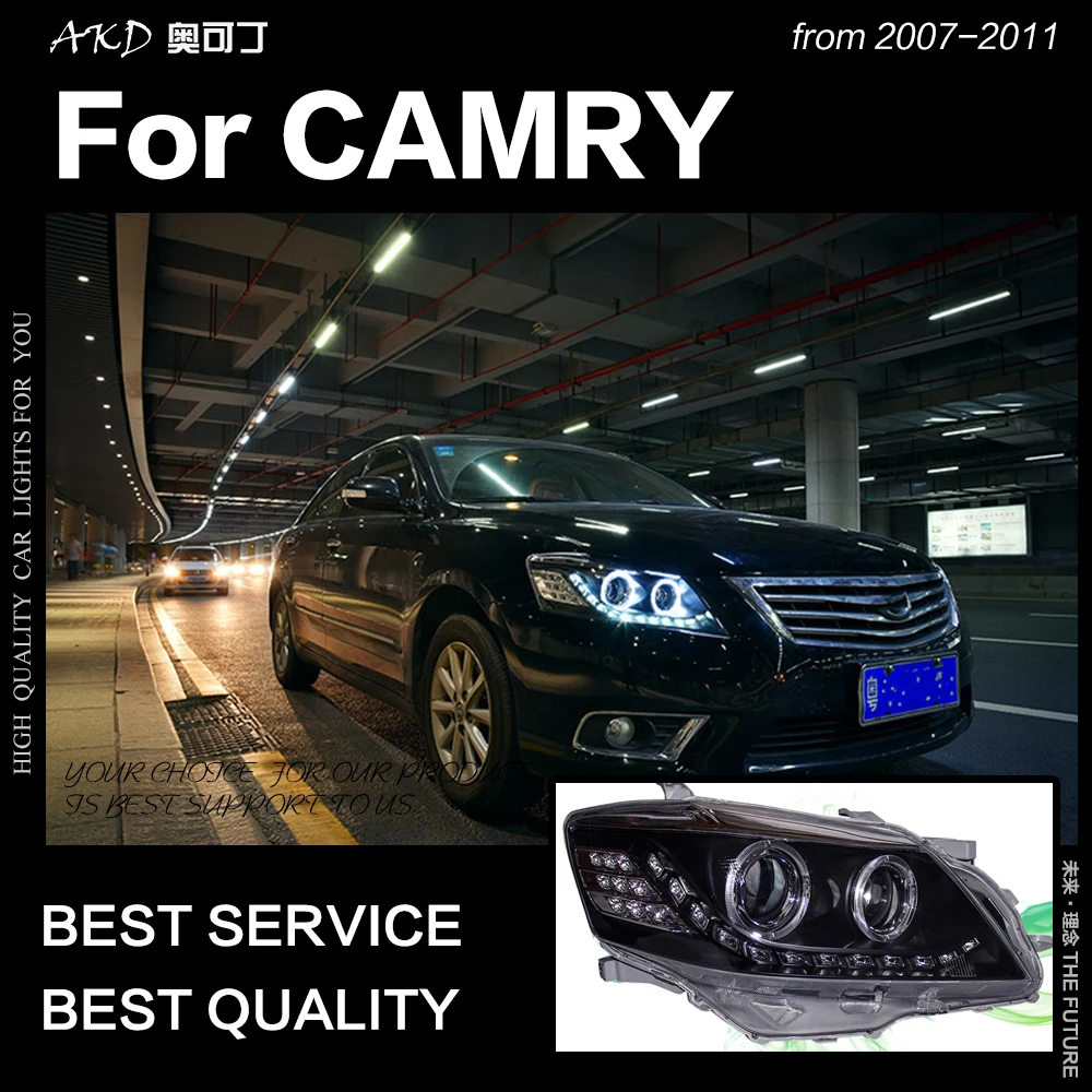 АКД стайлинга автомобилей для Toyota Camry фары 2009 2011 V45 светодиодный задний фонарь DRL