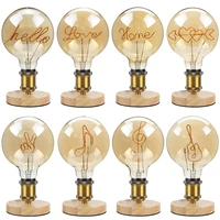 tianfan edison bulbs vintage light bulb g125 led bulb love home filament 4w dimmable 110v 220v e27 table lamp bulb
