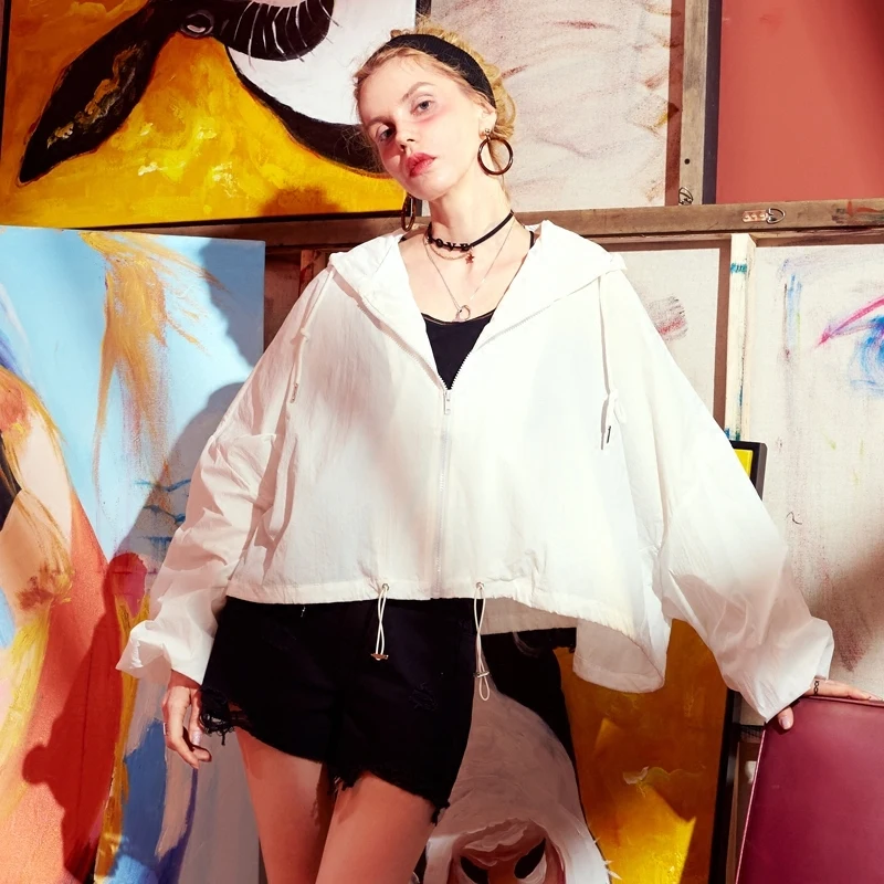 Весна Новая мода с длинным рукавом буквенным принтом высокое качество капюшоном